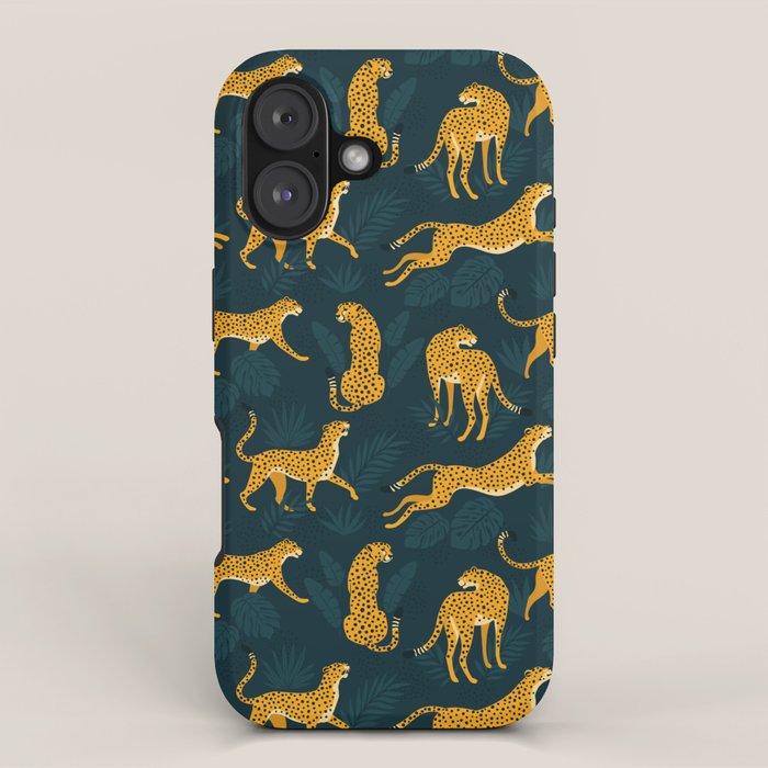 Leopard pattern Black iPhone Case Gallery Image 1