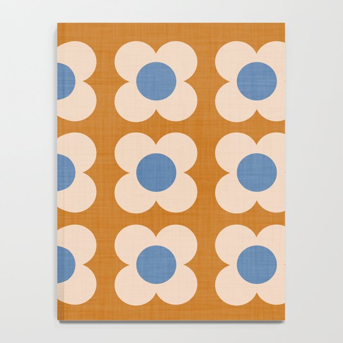 Retro Blossom - tangerine blue Notebook Gallery Image 4