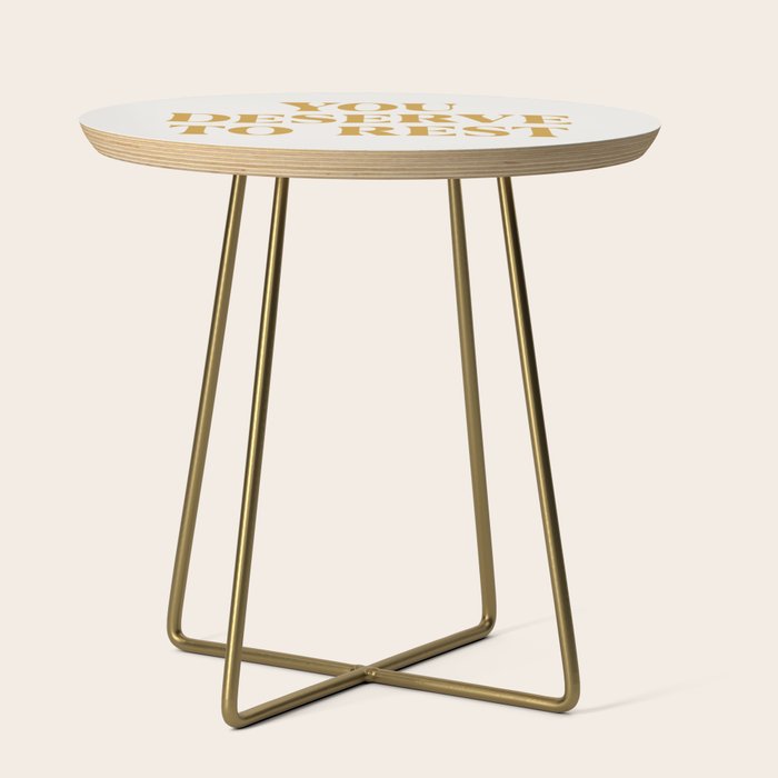 You Deserve To Rest Golden Side Table Gallery Image 1