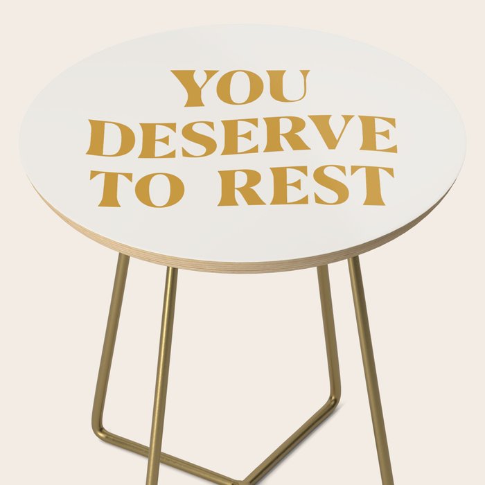 You Deserve To Rest Golden Side Table Gallery Image 2