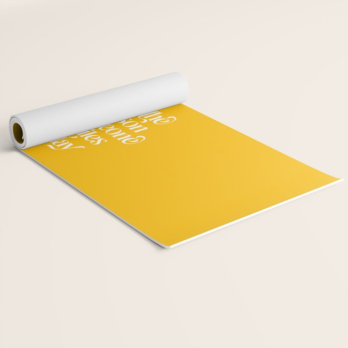 Motivational words smile today yellow Yoga Mat Gallery Image 2