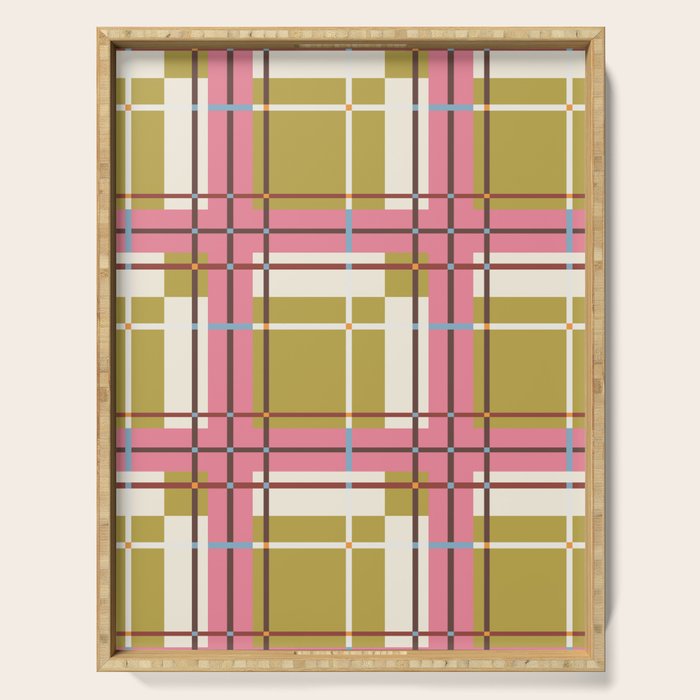 Bold Checked Design Serving Tray Gallery Image 1