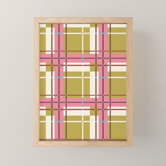 Bold Checked Design Mini Art Print Gallery Image 1