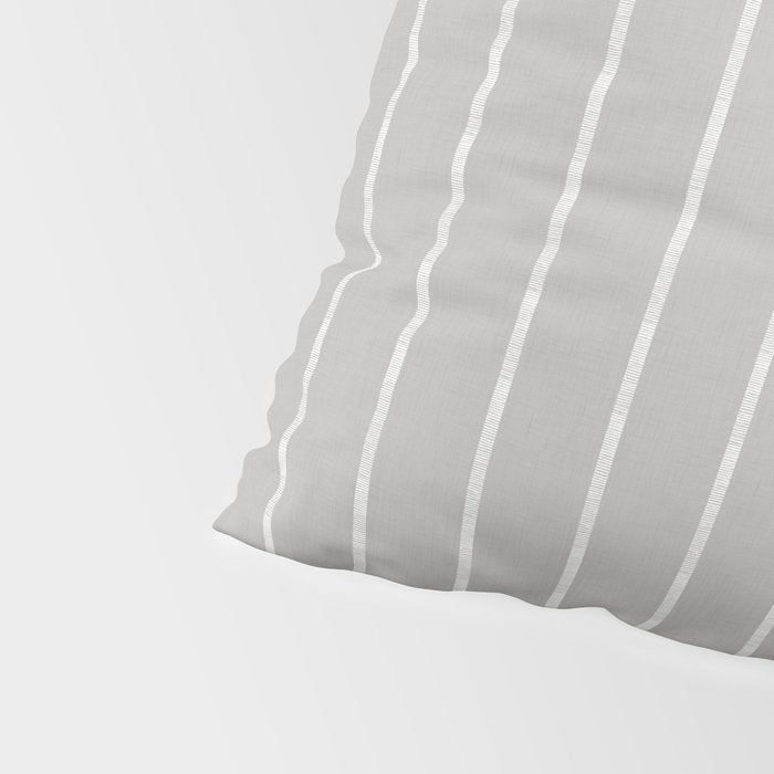 Modern Boho Serenity Stripes Soft Grey  Pillow Sham Gallery Image 4