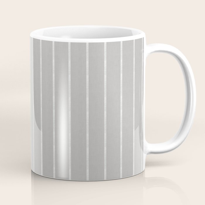 Modern Boho Serenity Stripes Soft Grey  Coffee Mug Gallery Image 1