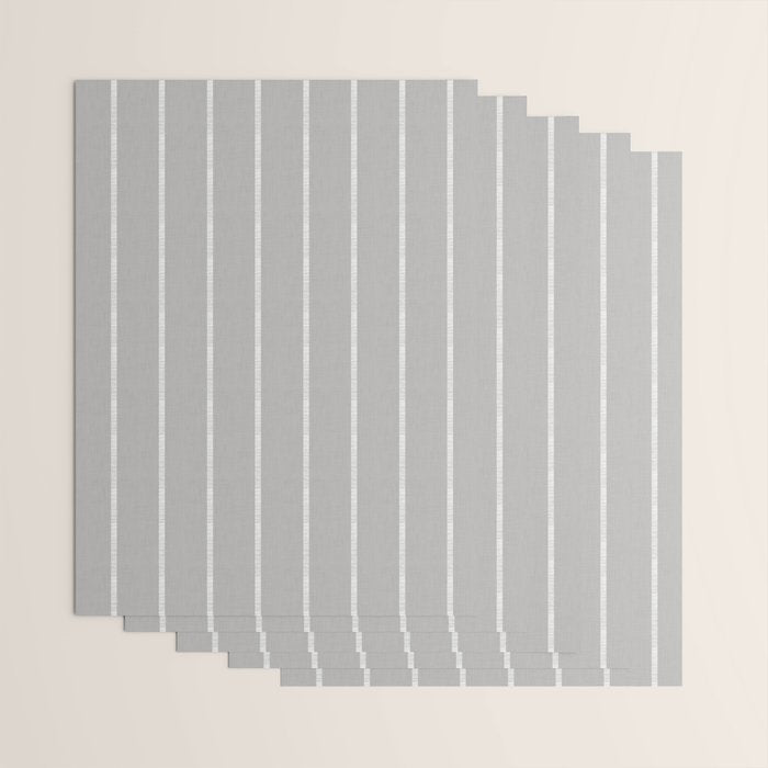 Modern Boho Serenity Stripes Soft Grey  Wrapping Paper Gallery Image 3