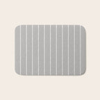 Modern Boho Serenity Stripes Soft Grey  Bath Mat Gallery Image 1