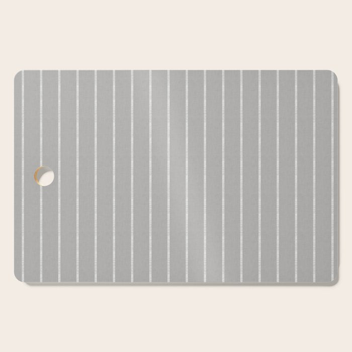 Modern Boho Serenity Stripes Soft Grey  Cutting Board Gallery Image 1