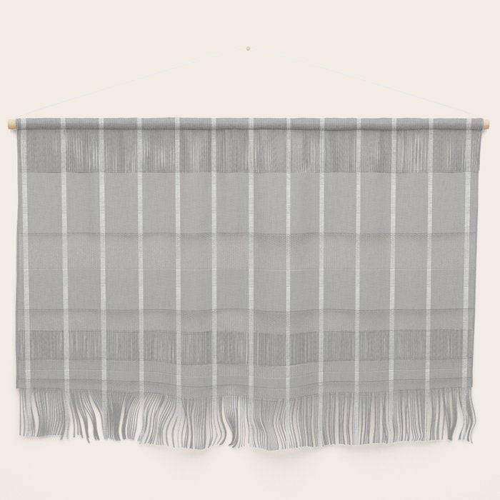 Modern Boho Serenity Stripes Soft Grey  Wall Hanging Gallery Image 1
