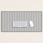 Modern Boho Serenity Stripes Soft Grey  Desk Mat Gallery Image 1