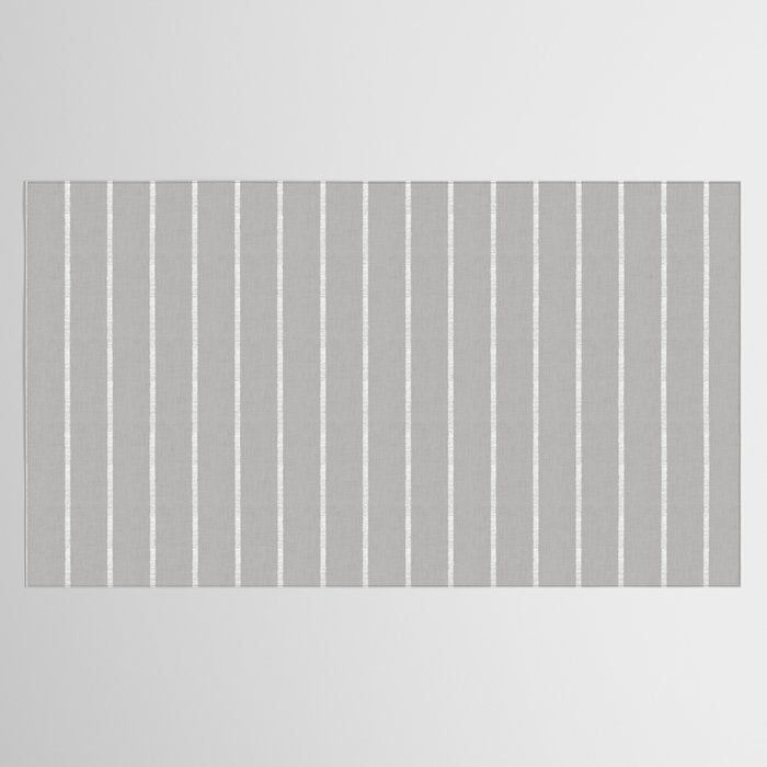 Modern Boho Serenity Stripes Soft Grey  Tablecloth Gallery Image 2