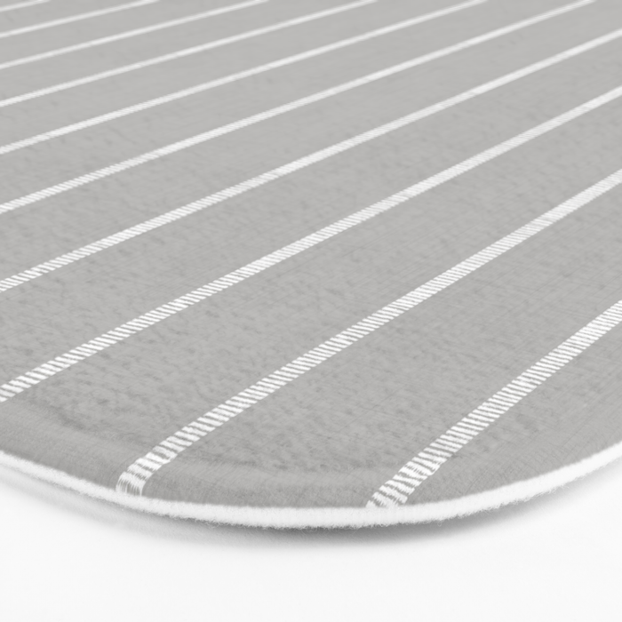 Modern Boho Serenity Stripes Soft Grey  Bath Mat Gallery Image 3