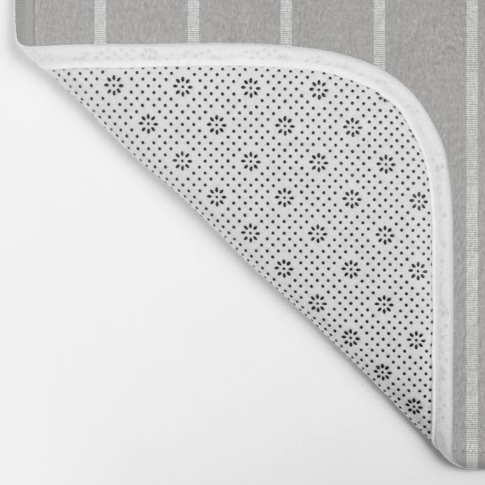 Modern Boho Serenity Stripes Soft Grey  Bath Mat Gallery Image 2