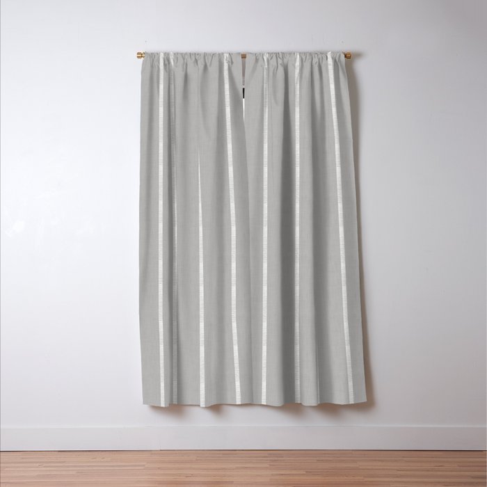 Modern Boho Serenity Stripes Soft Grey  Window Curtain Gallery Image 3