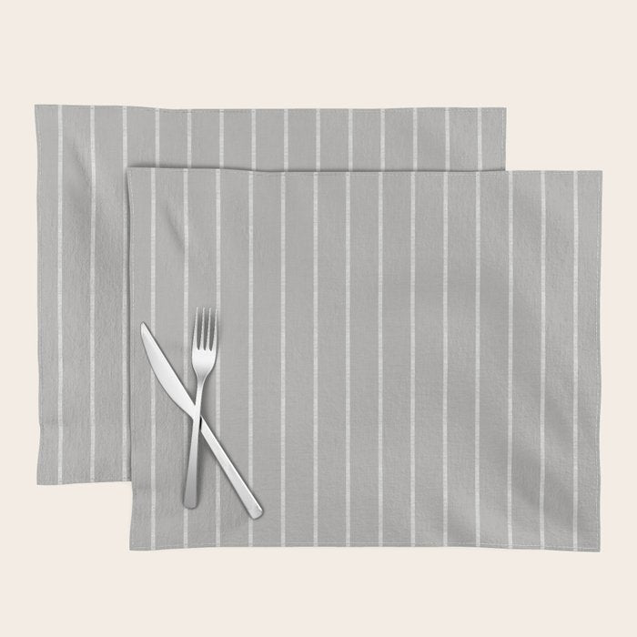 Modern Boho Serenity Stripes Soft Grey  Placemat Gallery Image 1