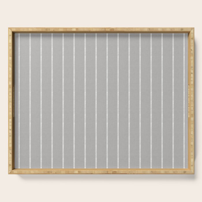 Modern Boho Serenity Stripes Soft Grey  Serving Tray Gallery Image 1