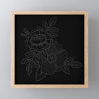 Gothic Country Rose in Black Mini Art Print Gallery Image 1
