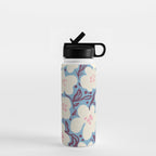 Blue Floral Folk Vase Water Bottle Gallery Image 1
