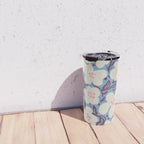 Blue Floral Folk Vase Travel Mug Gallery Image 4