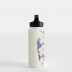 Blue Floral Folk Vase Water Bottle Gallery Image 3