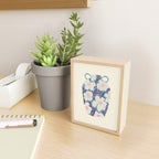 Blue Floral Folk Vase Mini Art Print Gallery Image 2