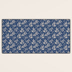 Botanic Pattern - Navy Desk Mat Gallery Image 3