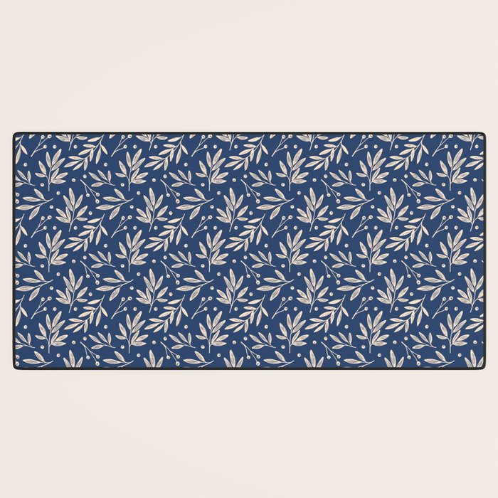 Botanic Pattern - Navy Desk Mat Gallery Image 3