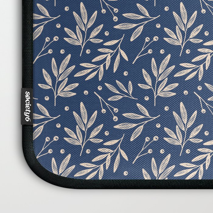 Botanic Pattern - Navy Laptop Sleeve Gallery Image 3