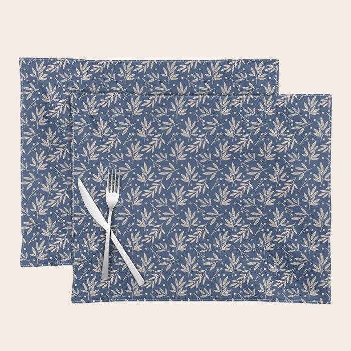 Botanic Pattern - Navy Placemat Gallery Image 1