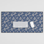 Botanic Pattern - Navy Desk Mat Gallery Image 1