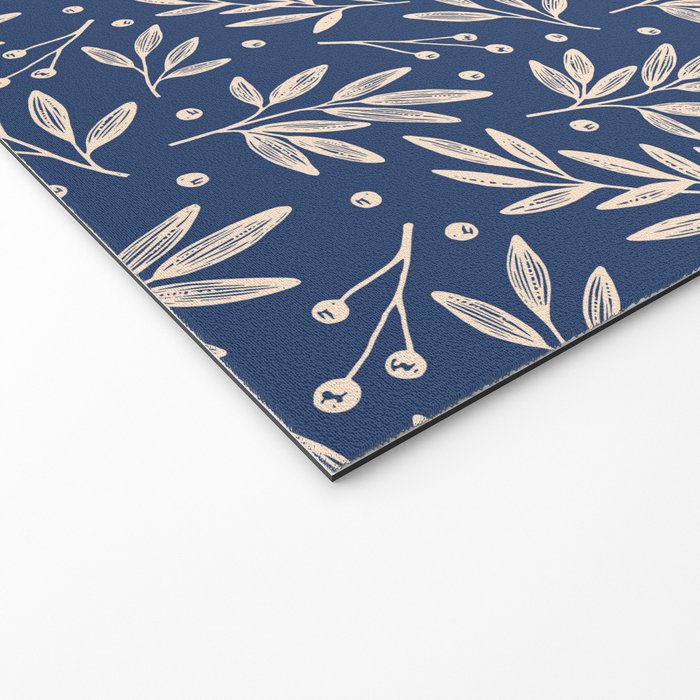 Botanic Pattern - Navy Welcome Mat Gallery Image 2
