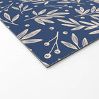 Botanic Pattern - Navy Welcome Mat Gallery Image 2