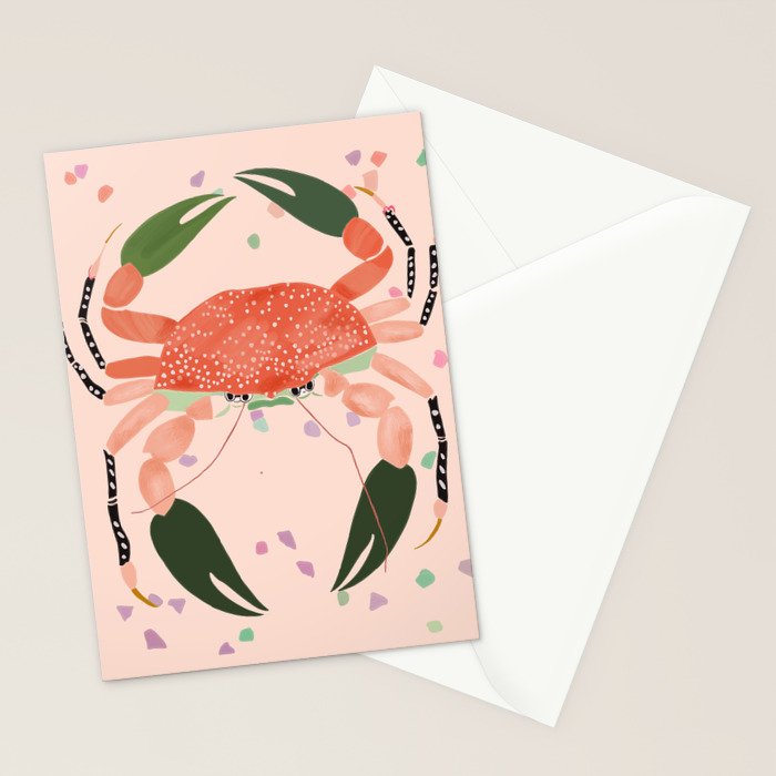 Crab Fiesta Stationery Card Gallery Image 2