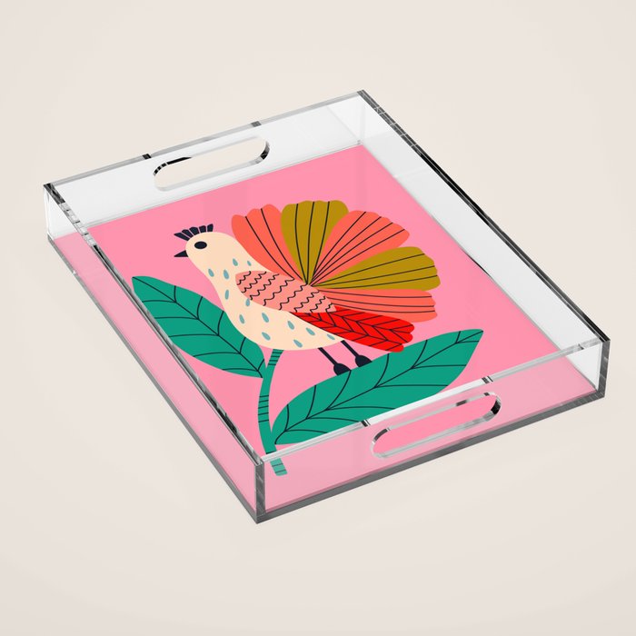 Happy Bird  Acrylic Tray Gallery Image 1