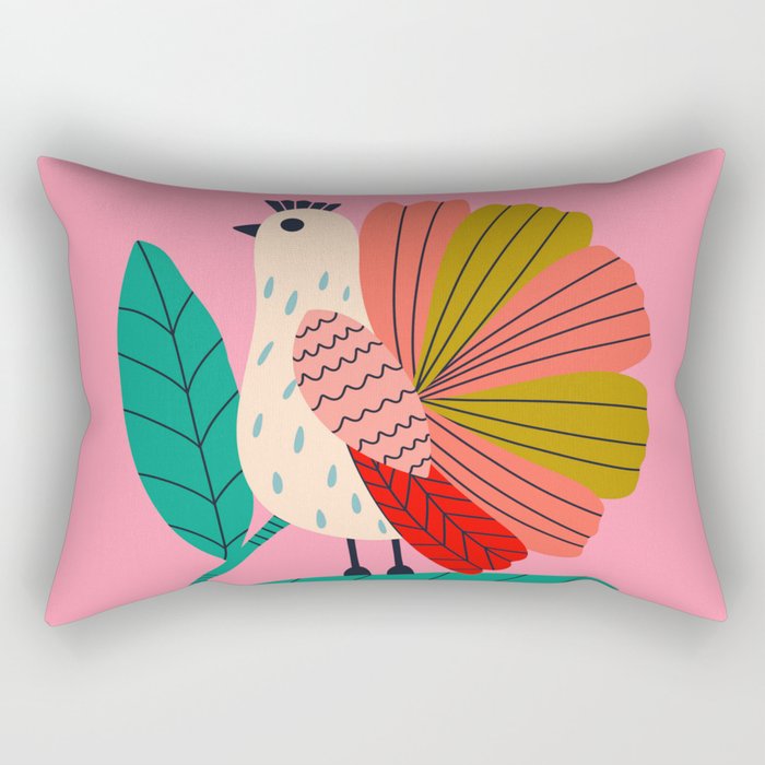 Happy Bird  Rectangular Pillow Gallery Image 1