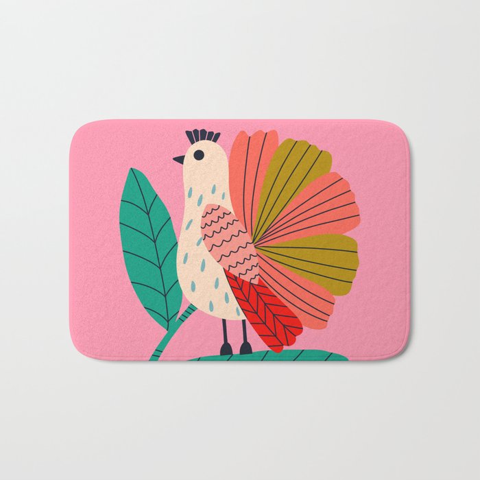 Happy Bird  Bath Mat Gallery Image 1