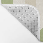 Geometric Vase - White Ivory on Green  Bath Mat Gallery Image 2