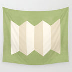 Geometric Vase - White Ivory on Green  Wall Tapestry Gallery Image 4