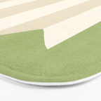 Geometric Vase - White Ivory on Green  Bath Mat Gallery Image 3