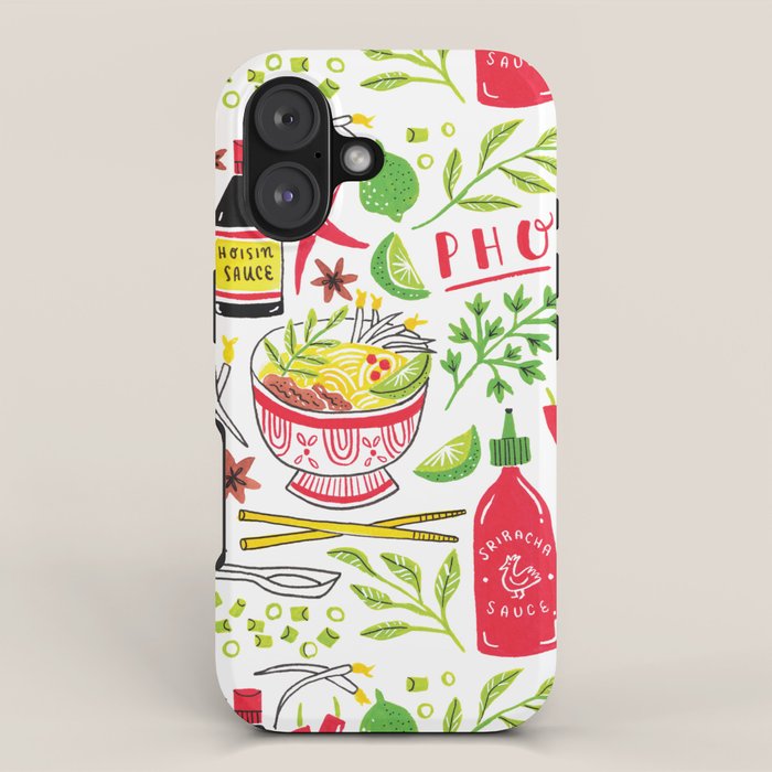 Vietnamese Pho Soup Sriracha iPhone Case Gallery Image 1