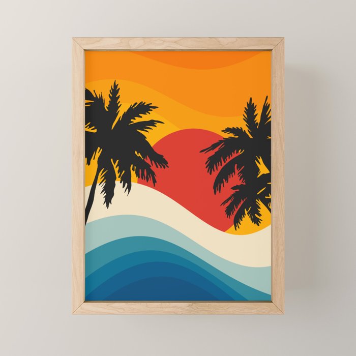 Abstract landscape art #5 Mini Art Print Gallery Image 1