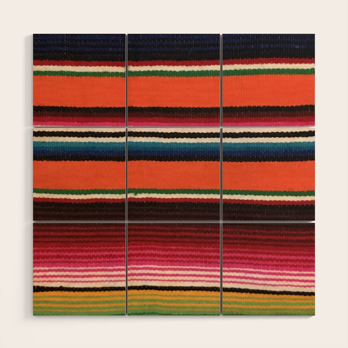 BEAUTIFUL MEXICAN SERAPE Wood Wall Art Gallery Image 1