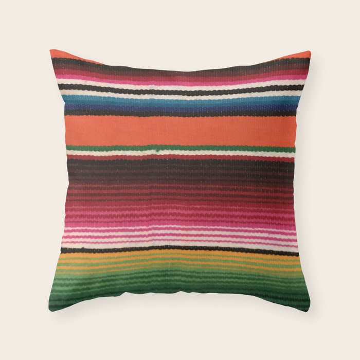 BEAUTIFUL MEXICAN SERAPE Throw Pillow Gallery Image 6