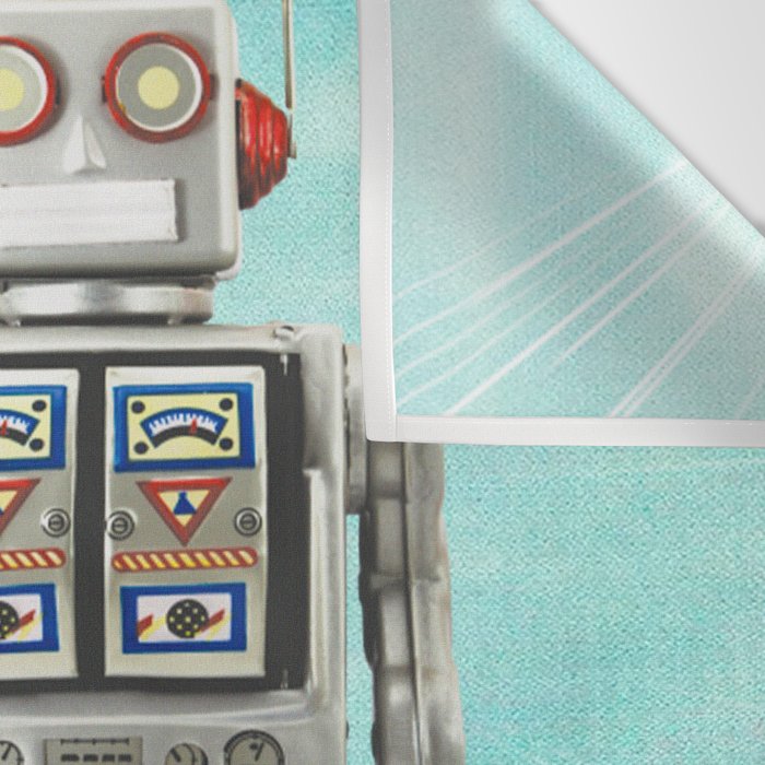 Robot in Town Wall Tapestry Gallery Image 3