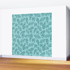 Manatees - Teal Wall Mural Gallery Image 2
