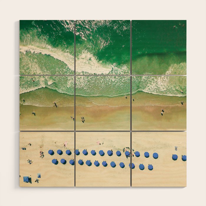 Aerial Beach 2 Wood Wall Art Gallery Image 1
