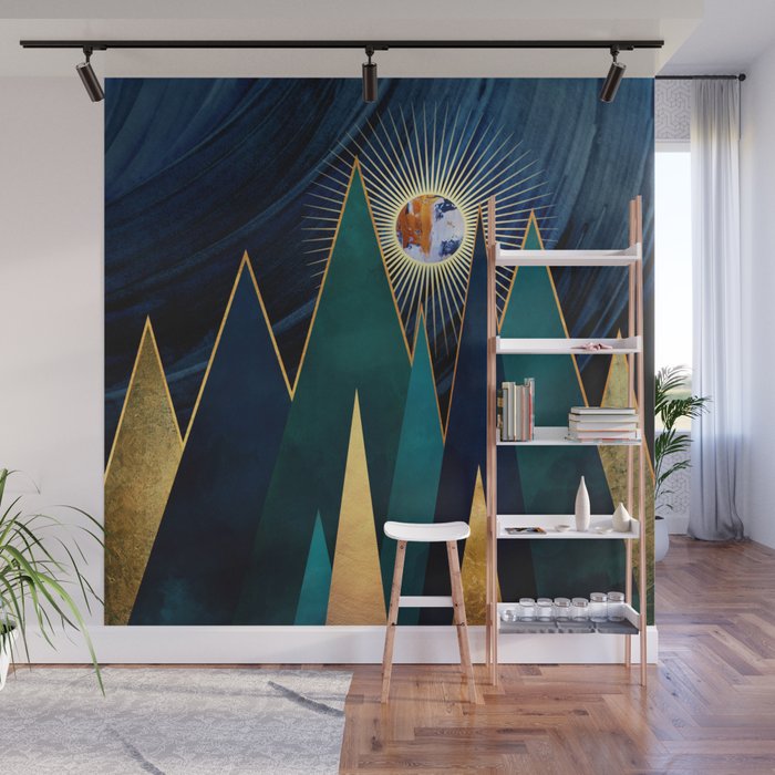 Metallic Peaks Wall Mural Gallery Image 1