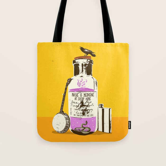 MUSIC IS MEDICINE Tote Bag Gallery Image 1