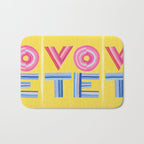 Vote Hand Lettering on Yellow Watercolor Background Bath Mat Gallery Image 1