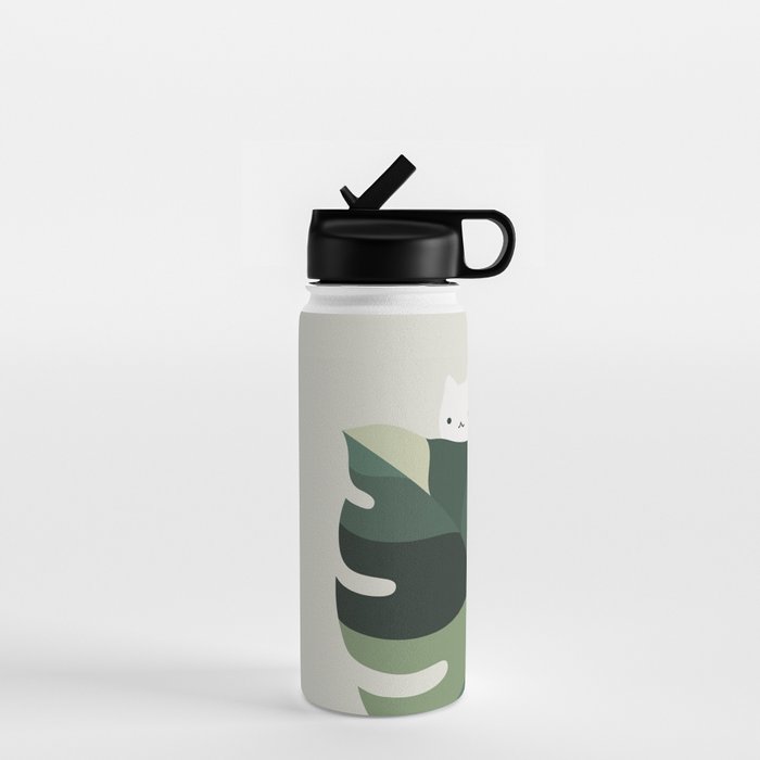Cat and Plant 12A Water Bottle Gallery Image 1